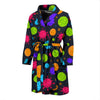 Bacteria Virus Pattern Print Men Long Robe-grizzshop