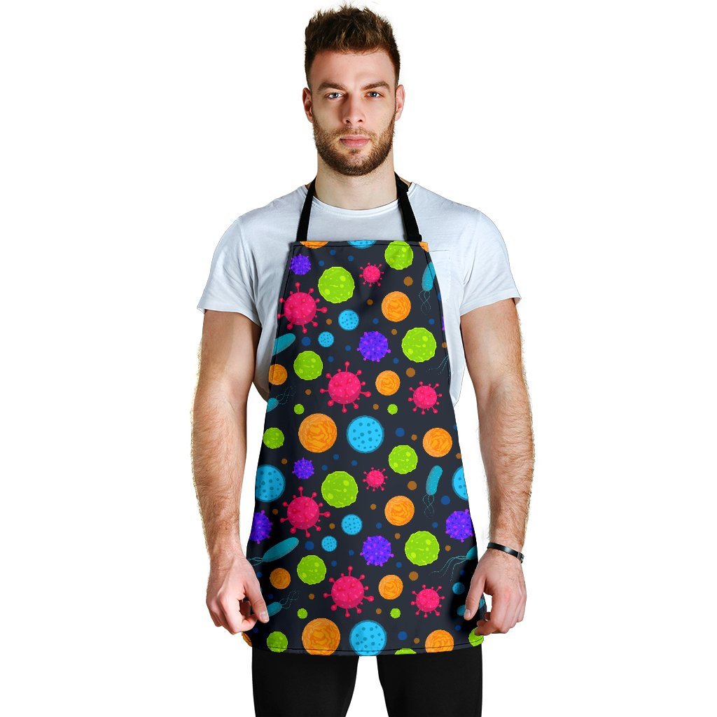 Bacteria Virus Pattern Print Men's Apron-grizzshop