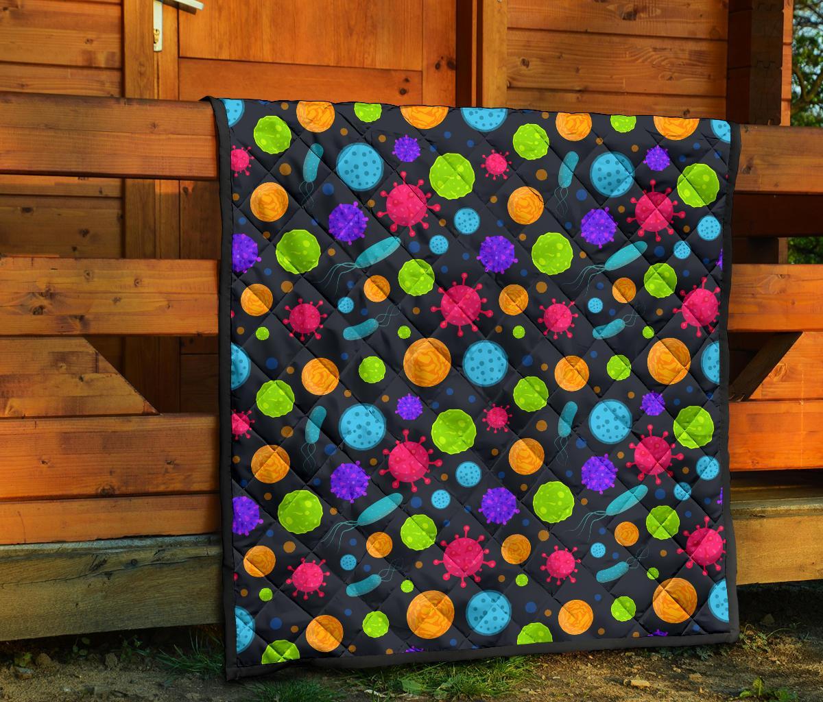 Bacteria Virus Pattern Print Quilt-grizzshop