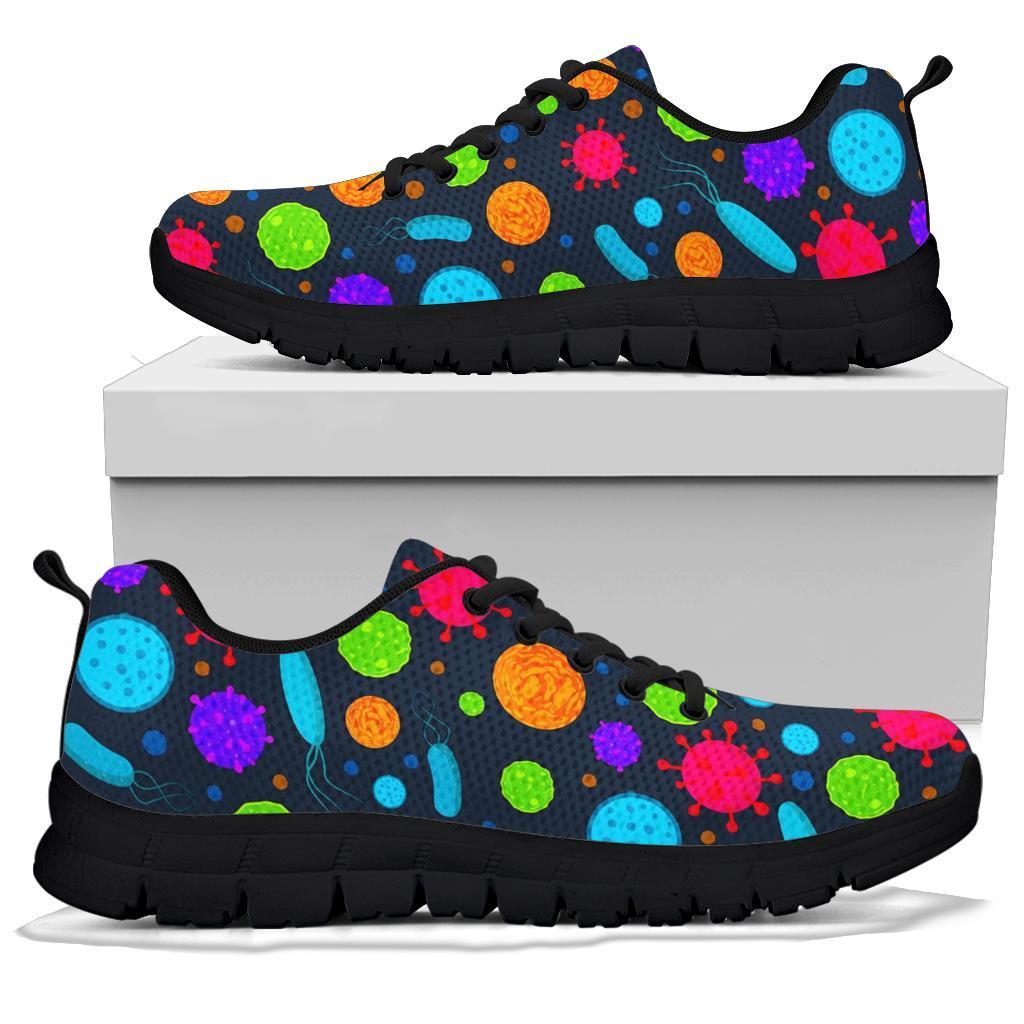 Bacteria Virus Pattern Print Sneaker Shoes For Men Women-grizzshop