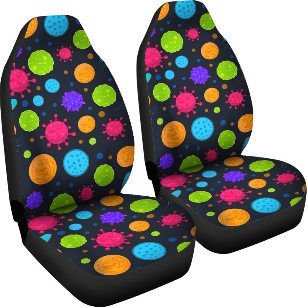 Bacteria Virus Pattern Print Universal Fit Car Seat Covers-grizzshop