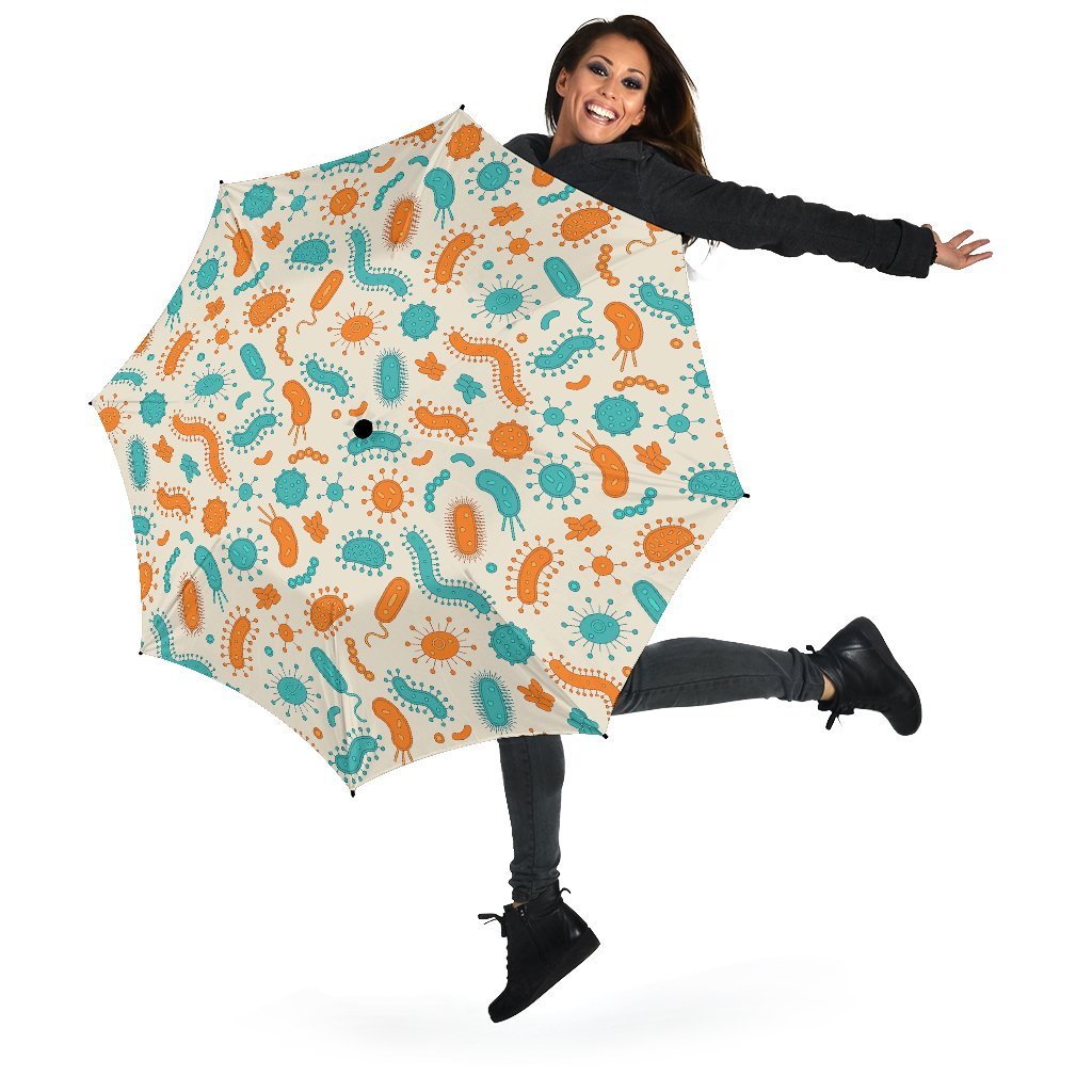 Bacteria Virus Print Pattern Automatic Foldable Umbrella-grizzshop