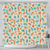 Bacteria Virus Print Pattern Bathroom Shower Curtain-grizzshop