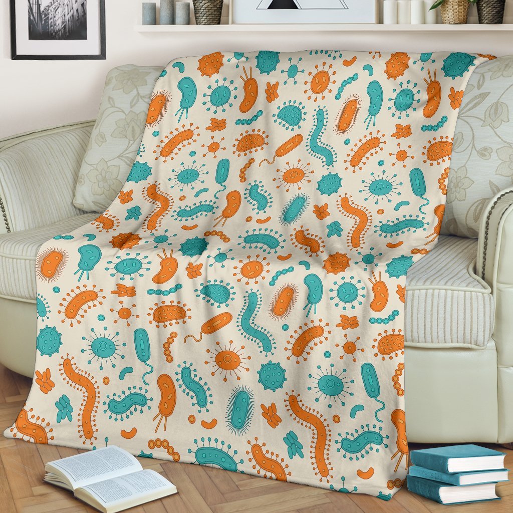 Bacteria Virus Print Pattern Blanket-grizzshop