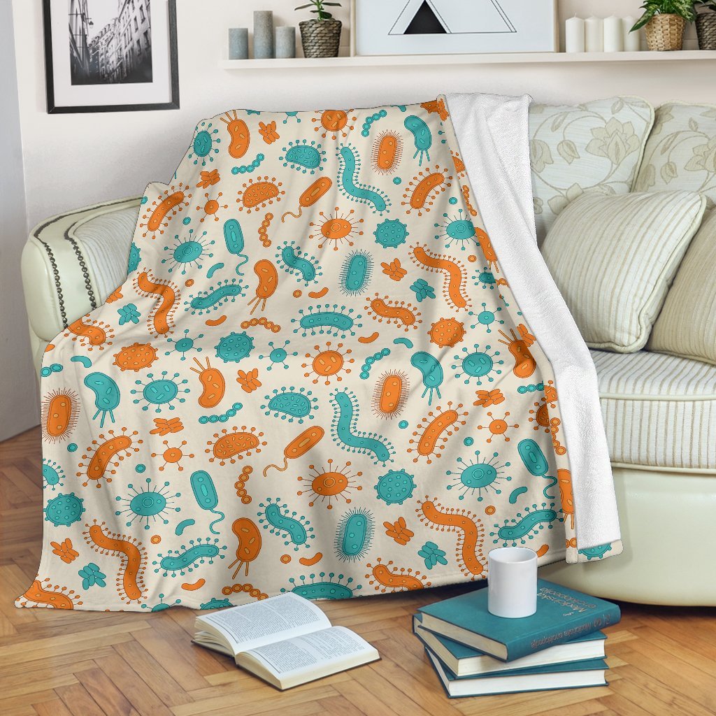 Bacteria Virus Print Pattern Blanket-grizzshop