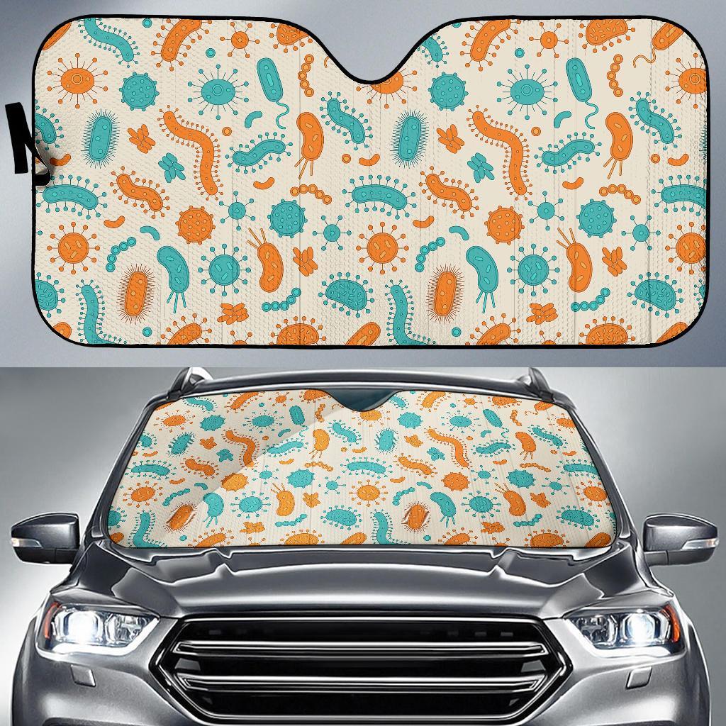 Bacteria Virus Print Pattern Car Sun Shade-grizzshop