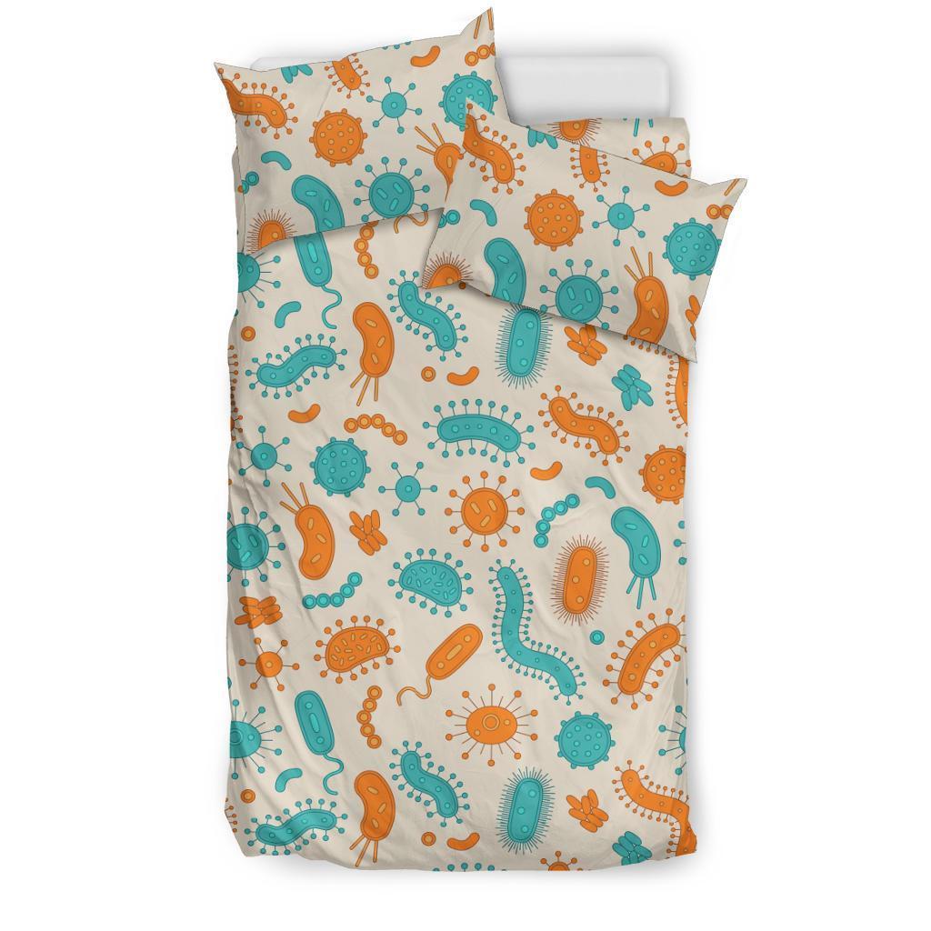 Bacteria Virus Print Pattern Duvet Cover Bedding Set-grizzshop