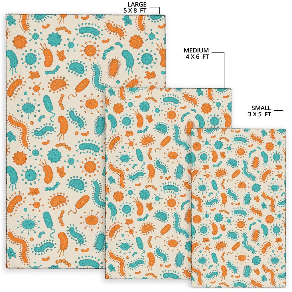 Bacteria Virus Print Pattern Floor Mat-grizzshop