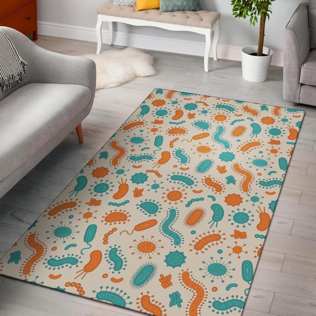 Bacteria Virus Print Pattern Floor Mat-grizzshop