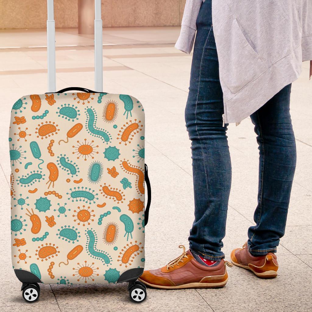 Bacteria Virus Print Pattern Luggage Cover Protector-grizzshop