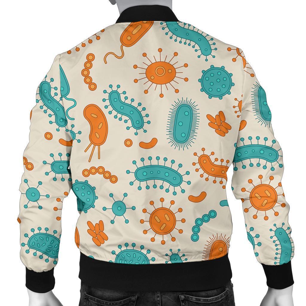 Bacteria Virus Print Pattern Men's Bomber Jacket-grizzshop