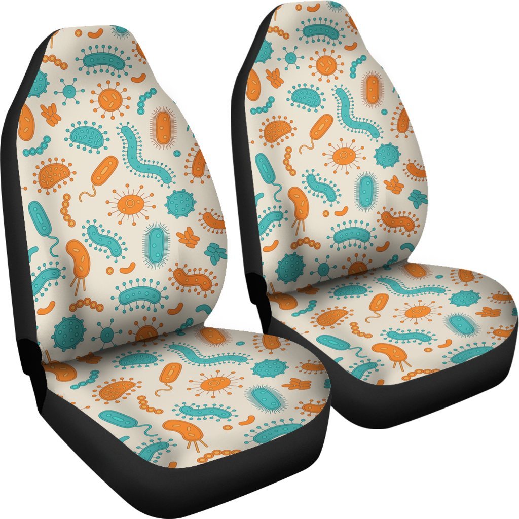 Bacteria Virus Print Pattern Universal Fit Car Seat Covers-grizzshop