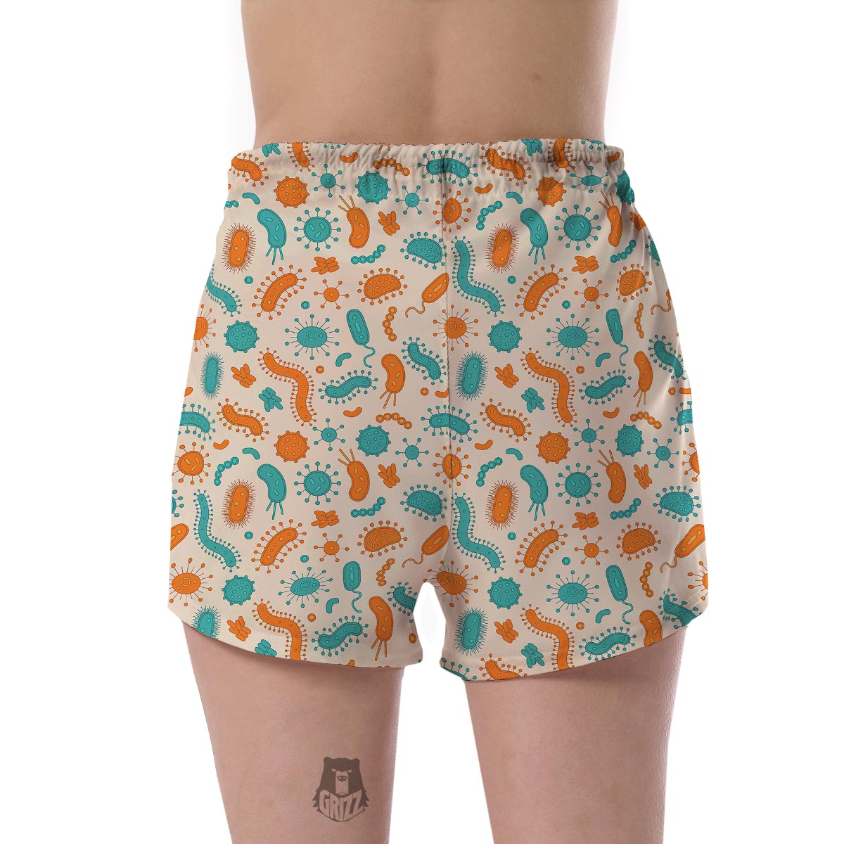 Bacteria Virus Print Pattern Women's Shorts-grizzshop