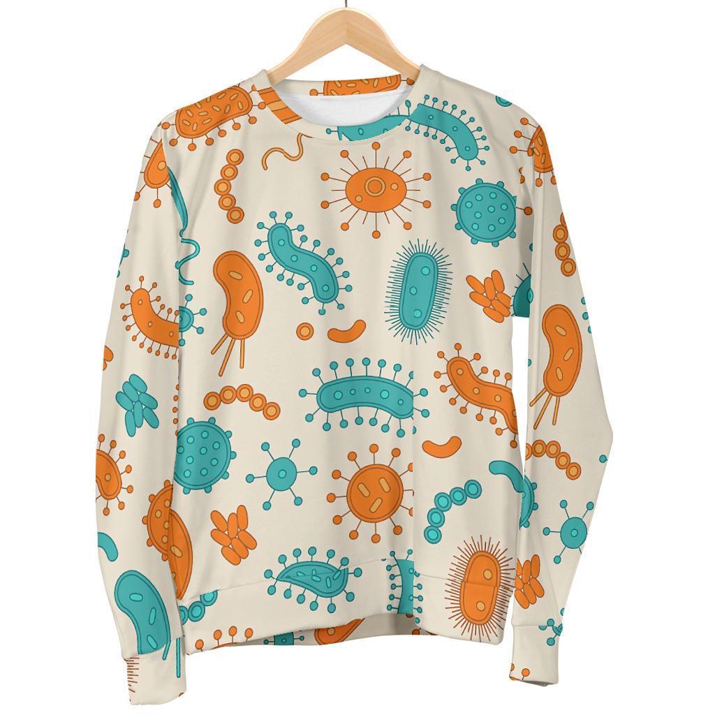 Bacteria Virus Print Pattern Women's Sweatshirt-grizzshop