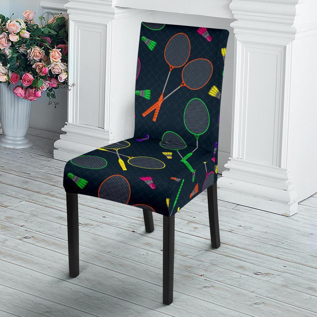 Badminton Colorful Pattern Print Chair Cover-grizzshop