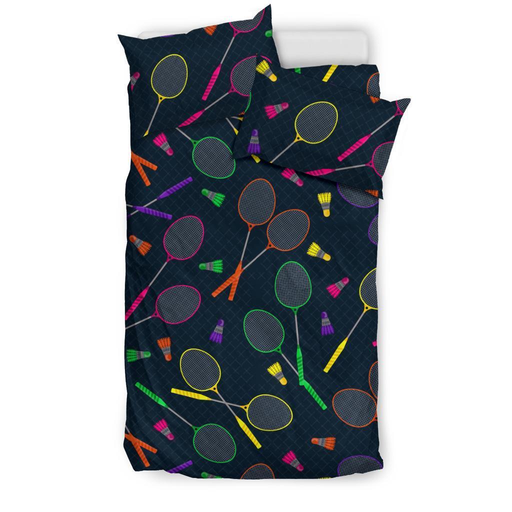 Badminton Colorful Pattern Print Duvet Cover Bedding Set-grizzshop
