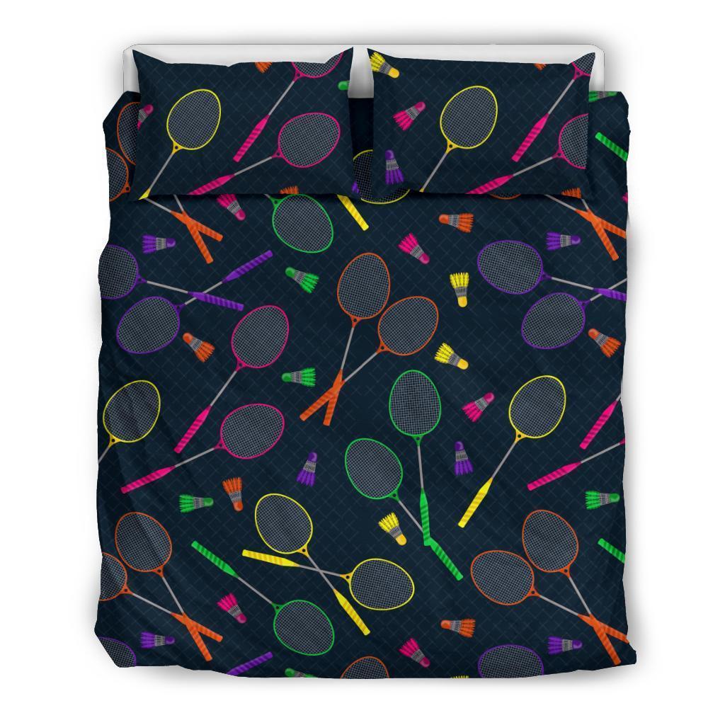 Badminton Colorful Pattern Print Duvet Cover Bedding Set-grizzshop