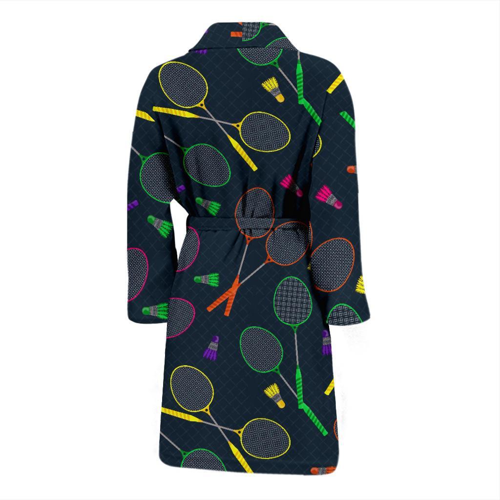Badminton Colorful Pattern Print Men Long Robe-grizzshop