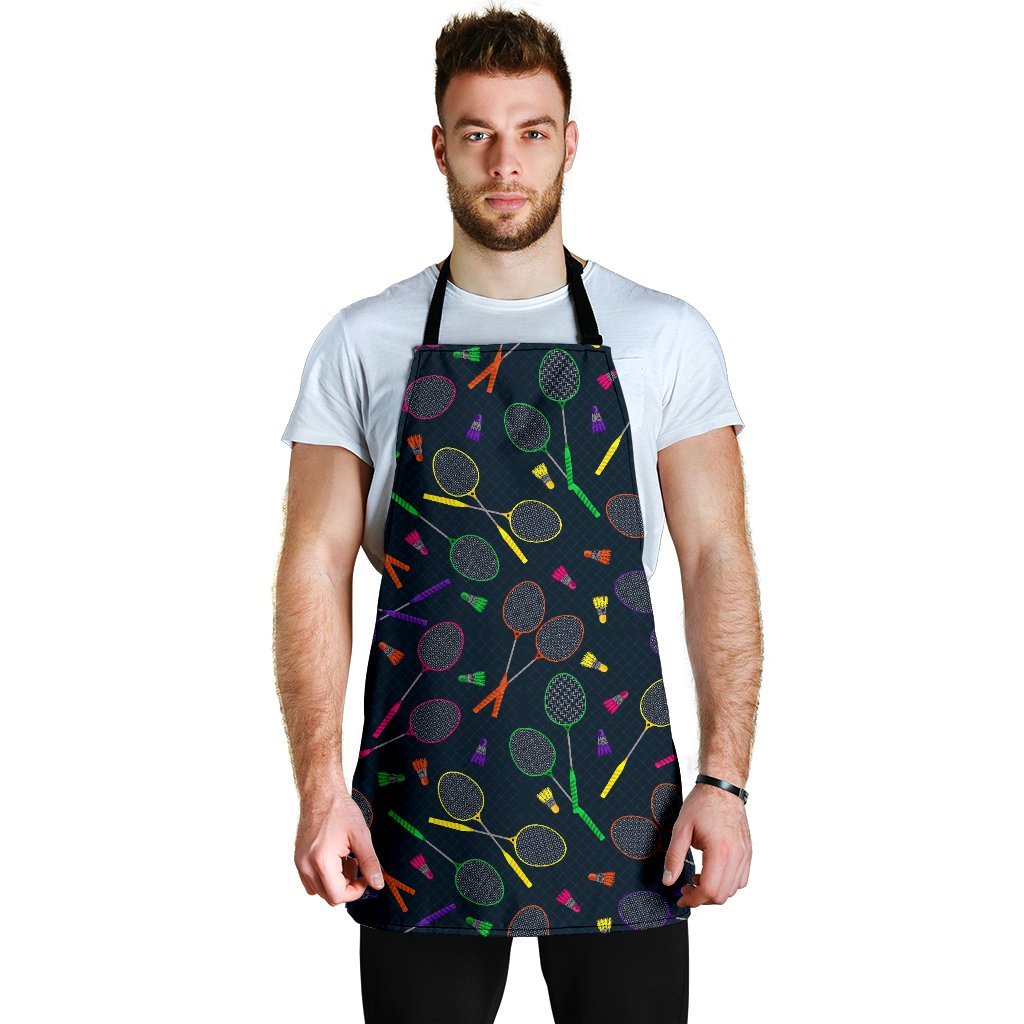 Badminton Colorful Pattern Print Men's Apron-grizzshop