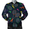 Badminton Colorful Pattern Print Men's Bomber Jacket-grizzshop