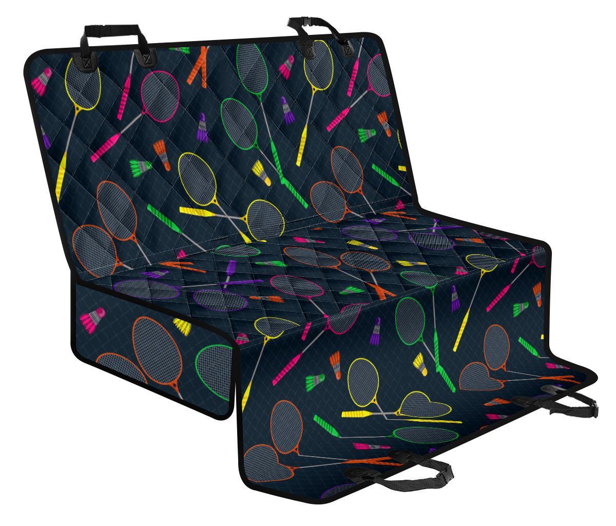 Badminton Colorful Pattern Print Pet Car Seat Cover-grizzshop