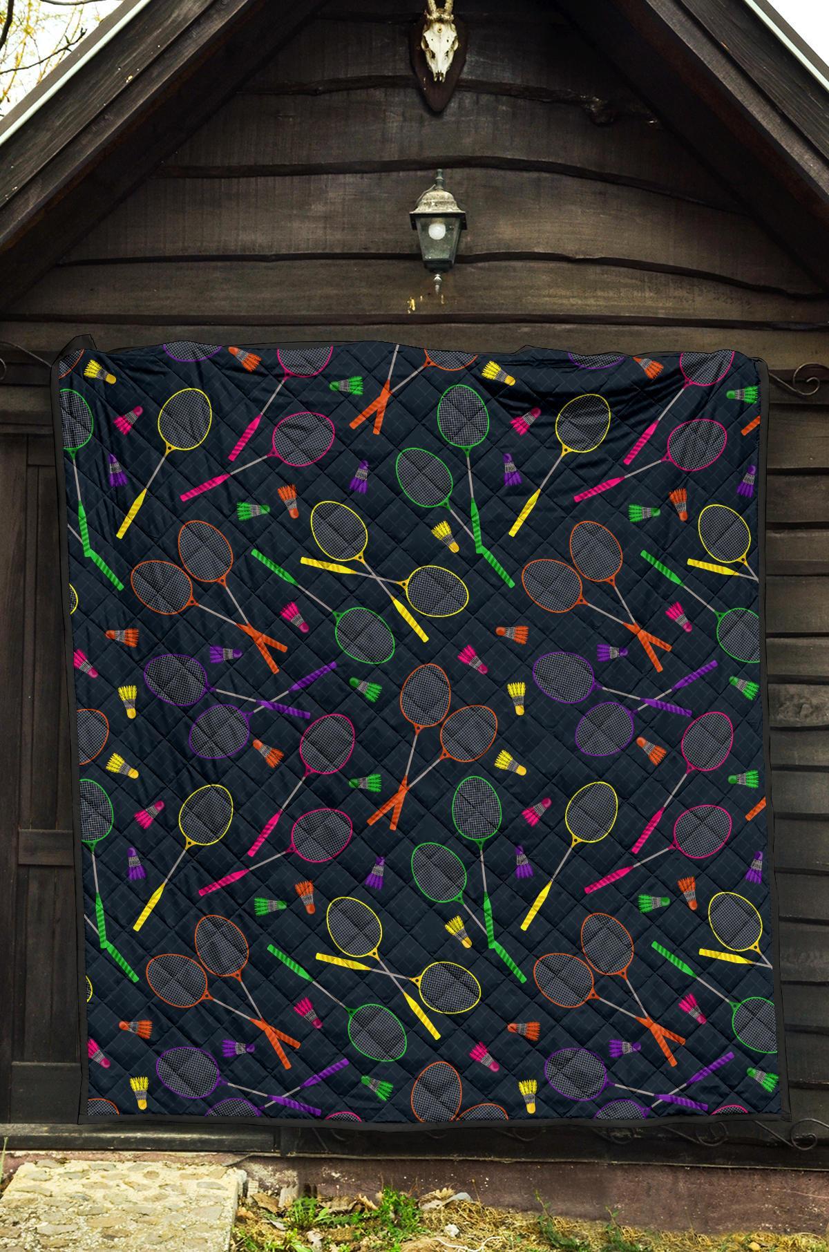 Badminton Colorful Pattern Print Quilt-grizzshop