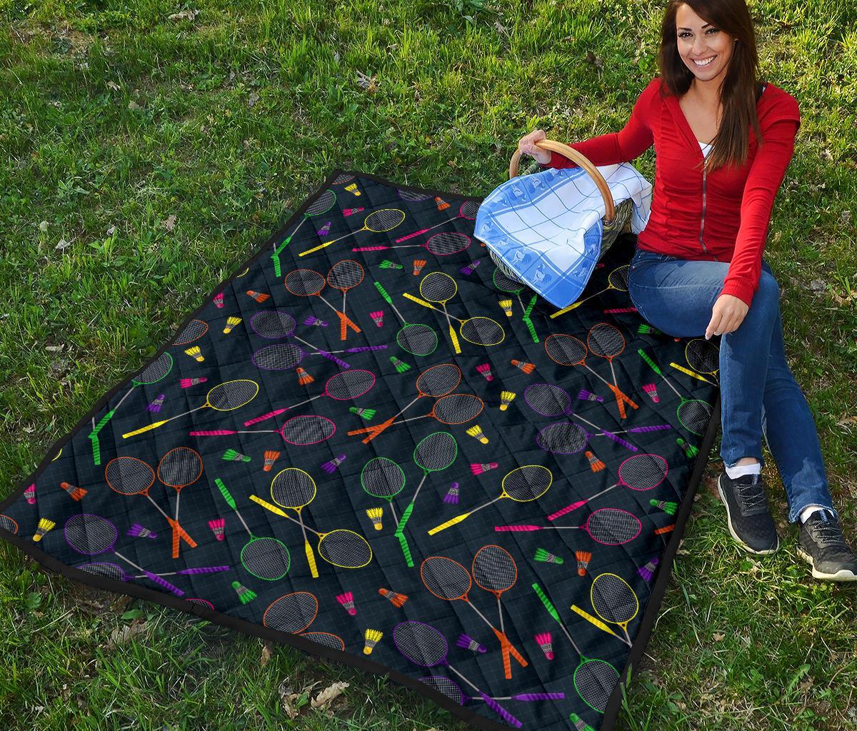 Badminton Colorful Pattern Print Quilt-grizzshop