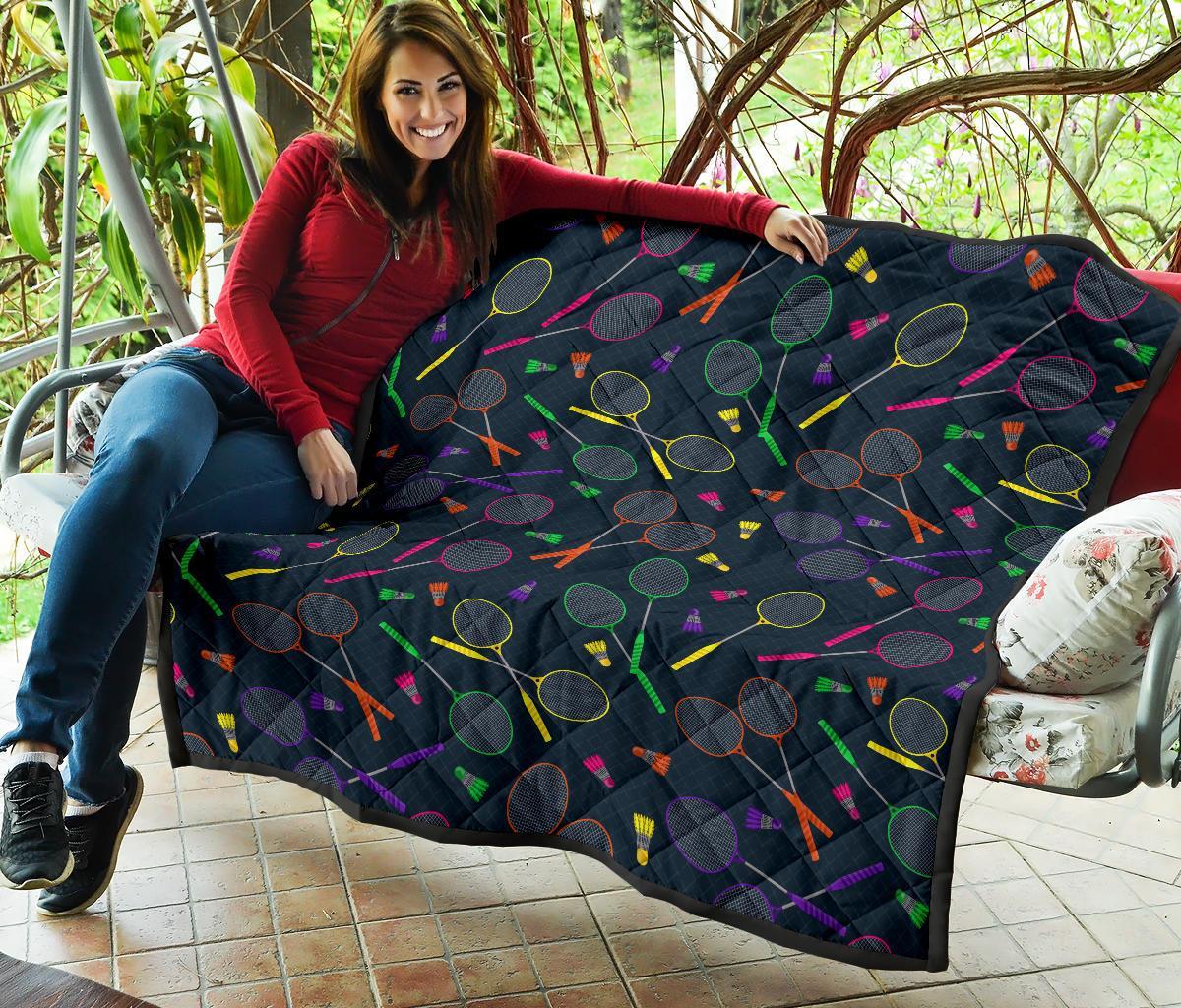 Badminton Colorful Pattern Print Quilt-grizzshop