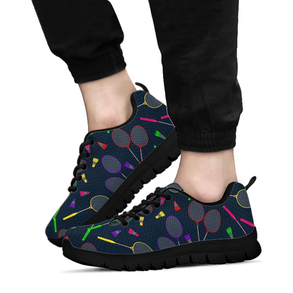 Badminton Colorful Pattern Print Sneaker Shoes For Men Women-grizzshop