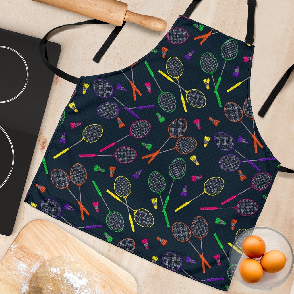 Badminton Colorful Pattern Print Women's Apron-grizzshop