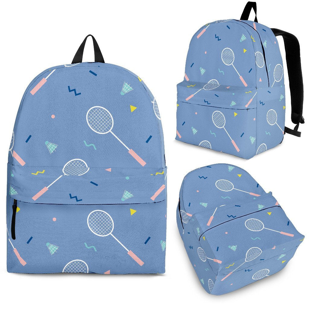 Badminton Cute Print Pattern Backpack-grizzshop