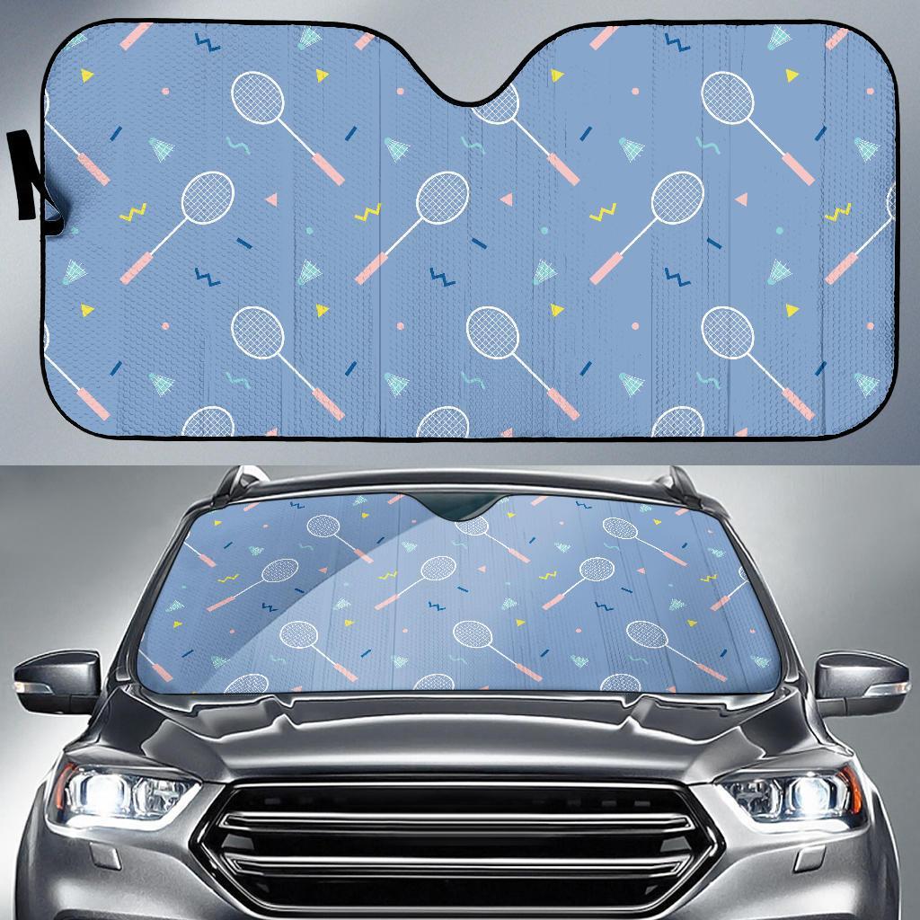 Badminton Cute Print Pattern Car Sun Shade-grizzshop