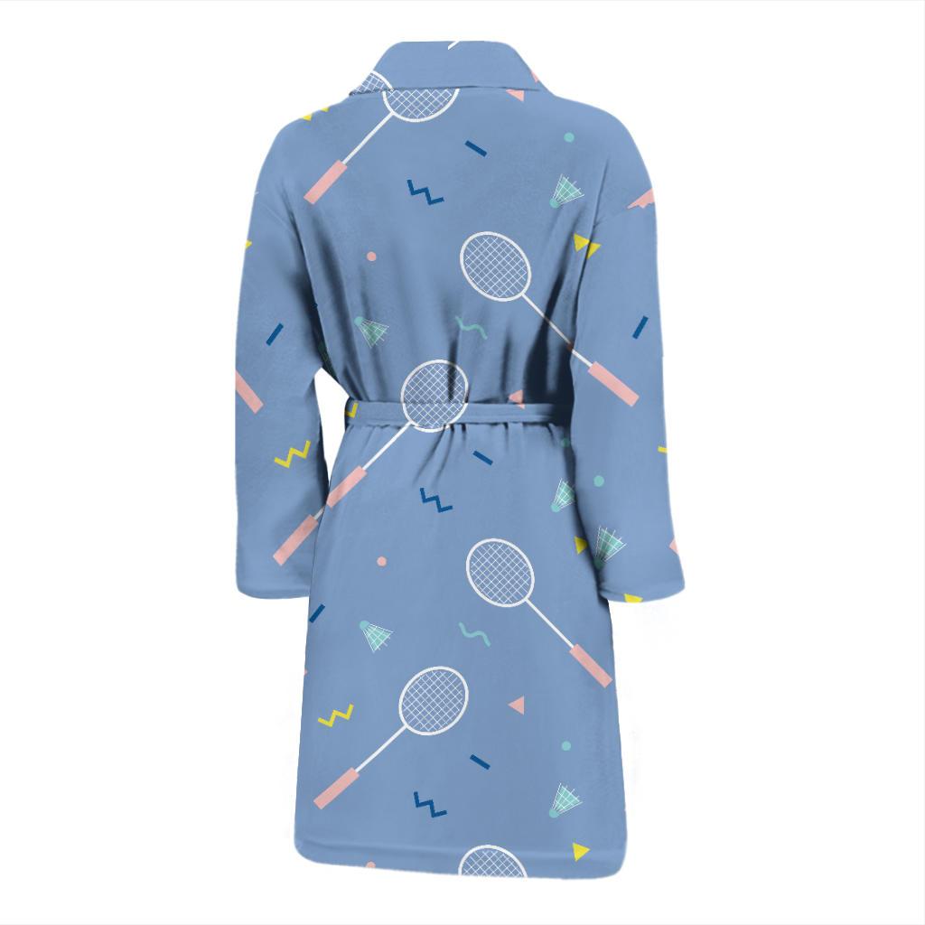 Badminton Cute Print Pattern Men Long Robe-grizzshop