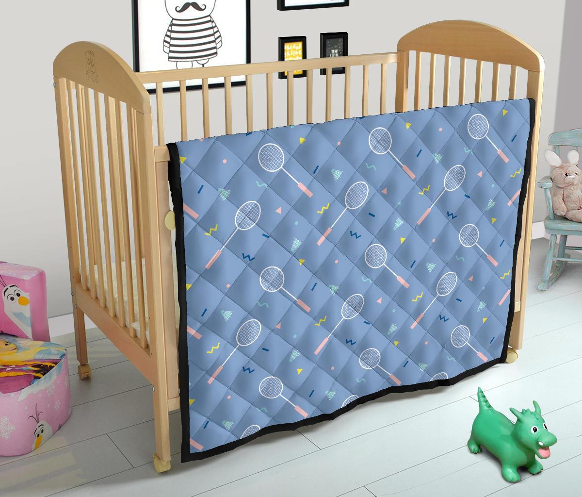 Badminton Cute Print Pattern Quilt-grizzshop