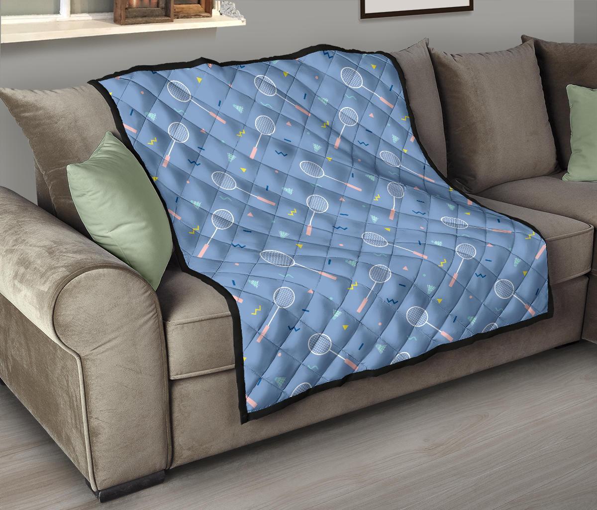 Badminton Cute Print Pattern Quilt-grizzshop