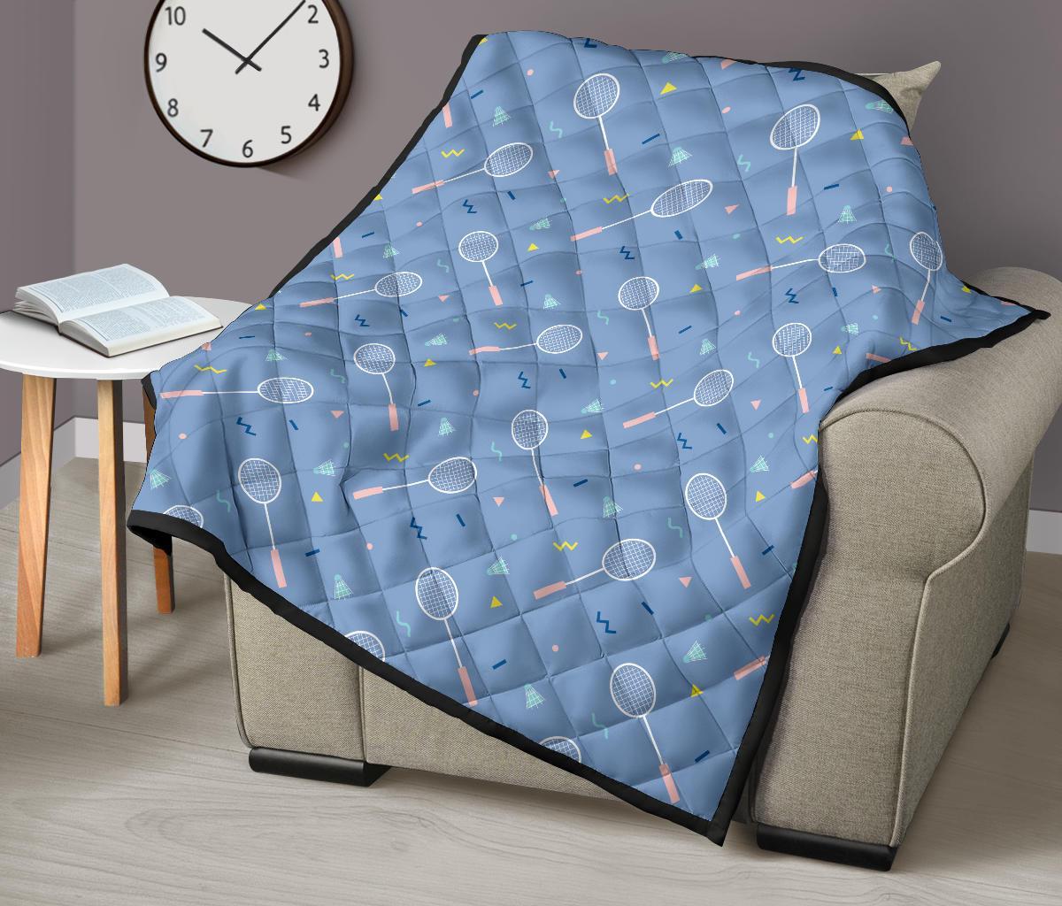 Badminton Cute Print Pattern Quilt-grizzshop