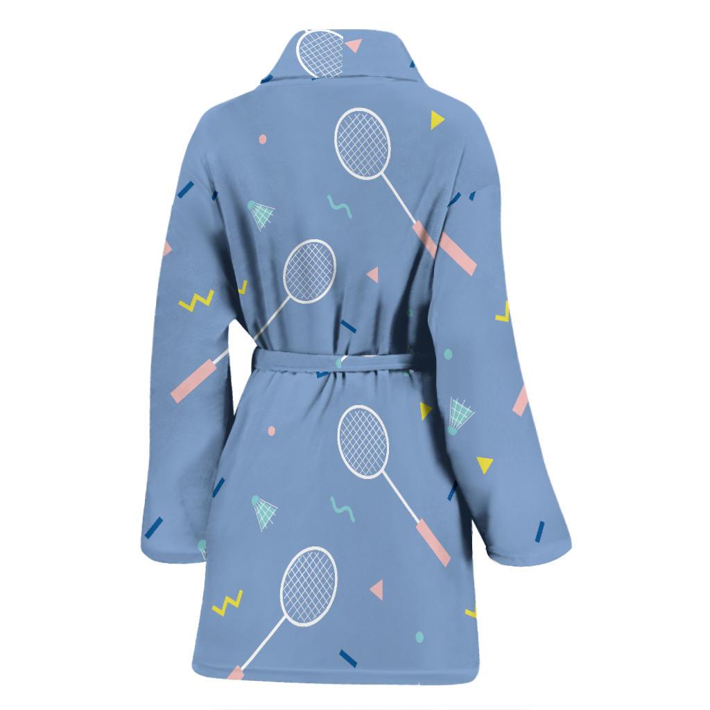 Badminton Cute Print Pattern Women Long Robe-grizzshop