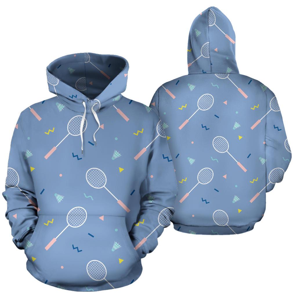 Badminton Cute Print Pattern Women Men Pullover Hoodie-grizzshop