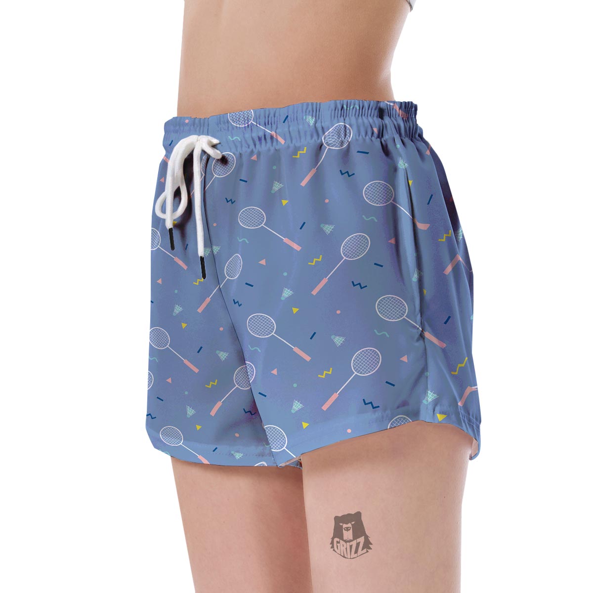 Badminton Cute Print Pattern Women's Shorts-grizzshop