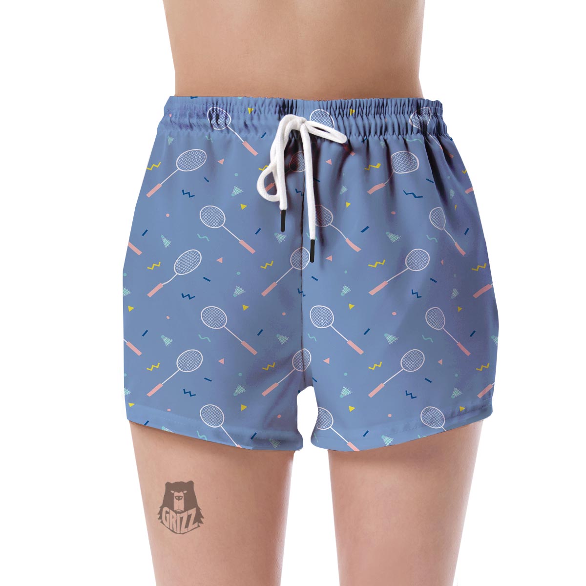 Badminton Cute Print Pattern Women's Shorts-grizzshop