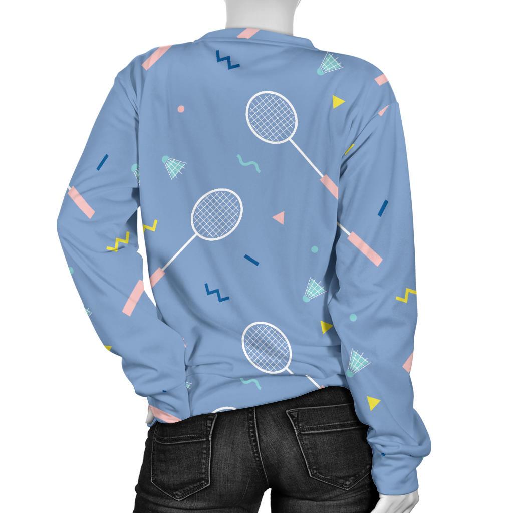 Badminton Cute Print Pattern Women's Sweatshirt-grizzshop