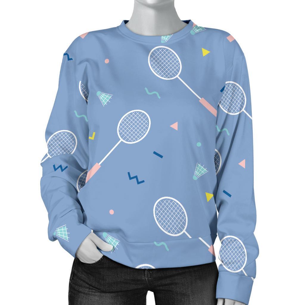 Badminton Cute Print Pattern Women's Sweatshirt-grizzshop