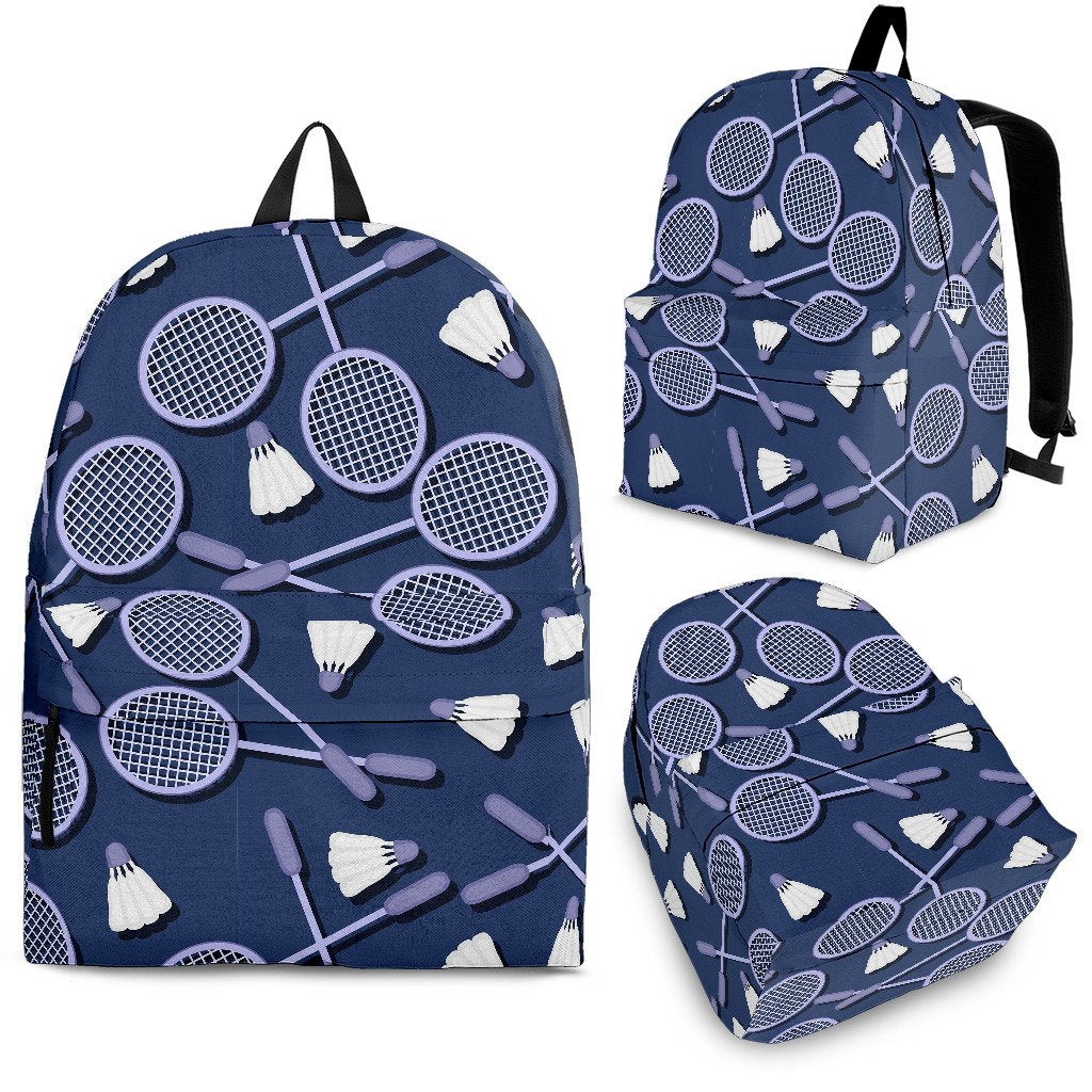 Badminton Pattern Print Backpack-grizzshop