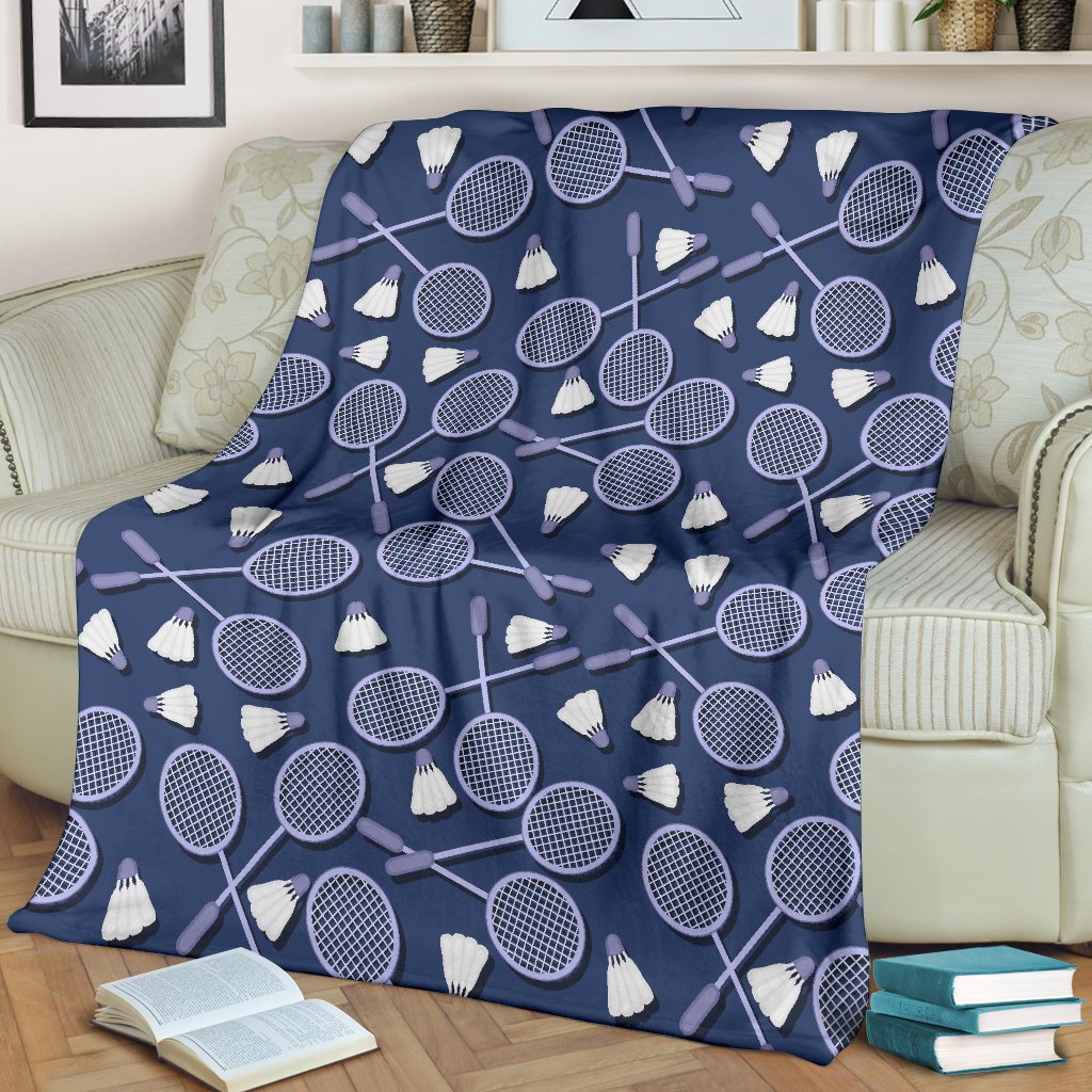 Badminton Pattern Print Blanket-grizzshop