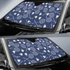 Badminton Pattern Print Car Sun Shade-grizzshop