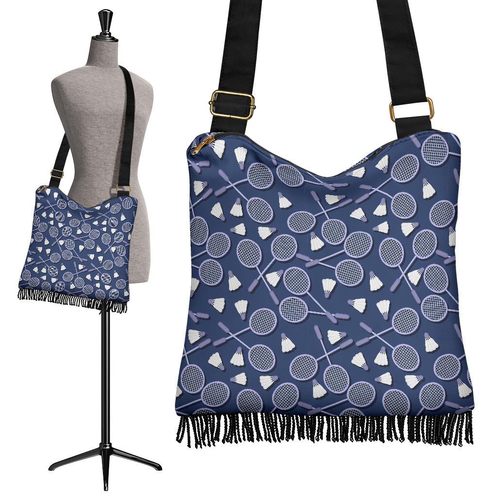 Badminton Pattern Print Crossbody bags-grizzshop