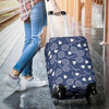 Badminton Pattern Print Luggage Cover Protector-grizzshop