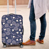 Badminton Pattern Print Luggage Cover Protector-grizzshop