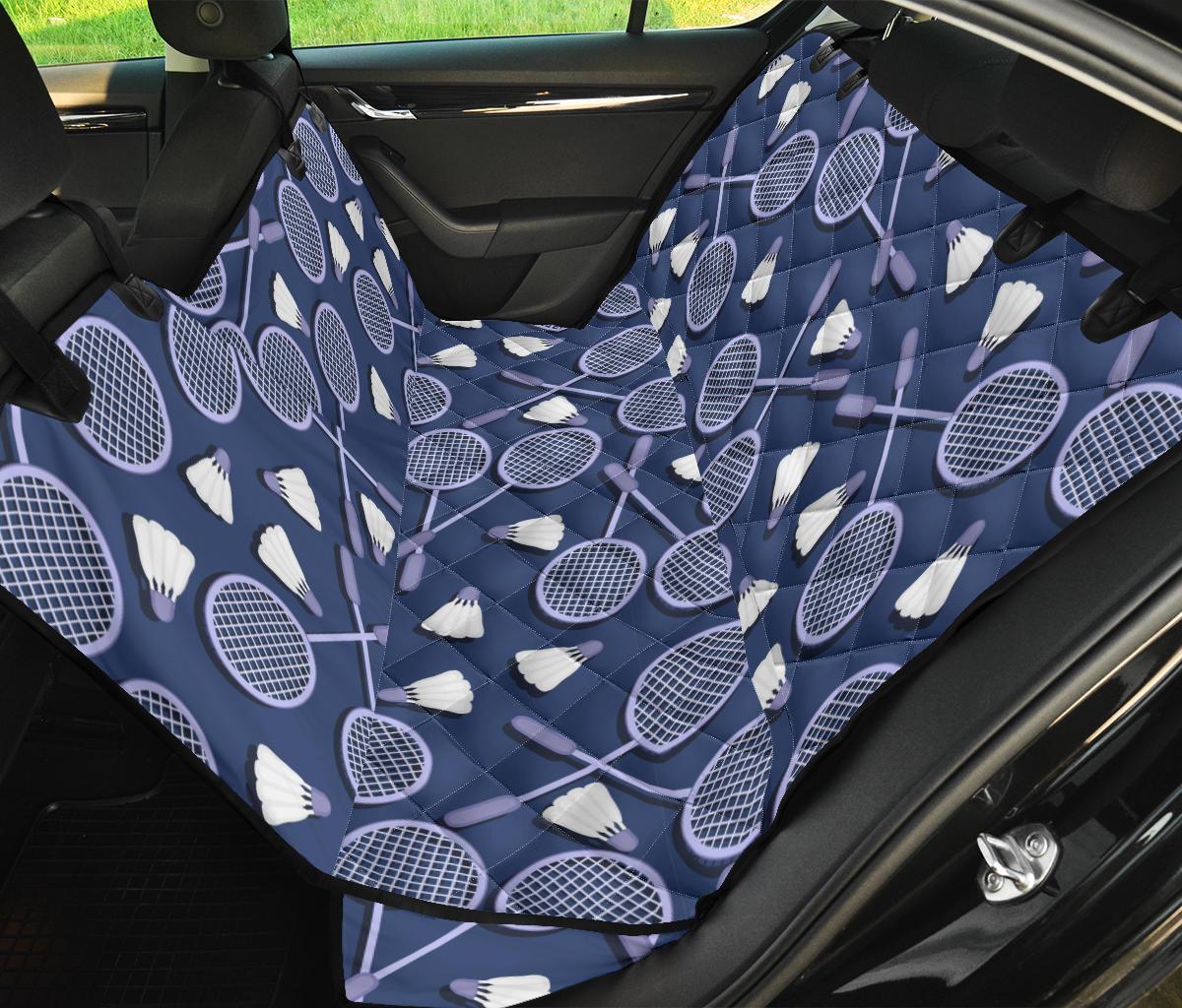 Badminton Pattern Print Pet Car Seat Cover-grizzshop
