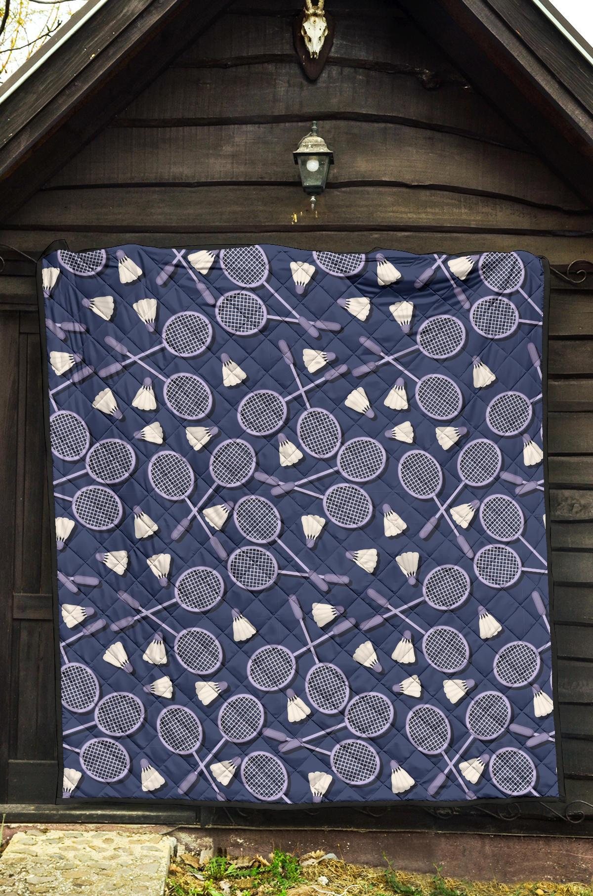 Badminton Pattern Print Quilt-grizzshop